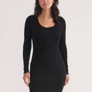 Marine Layer Black Long Sleeve Bodycon Dress
